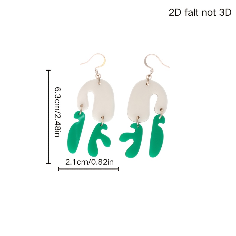 Vintage Cascading Acrylic Earrings, Fresh Pastoral Style